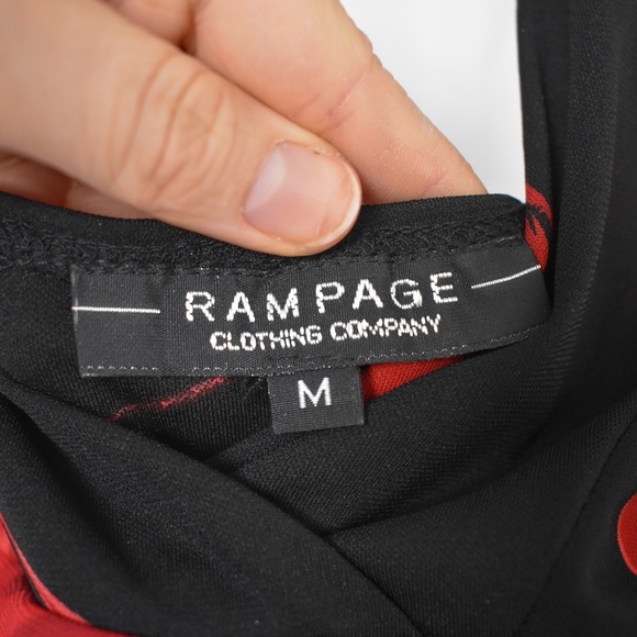 Deadstock Rampage Floral High Low Y2K Cocktail Dress - Picture 4 of 5